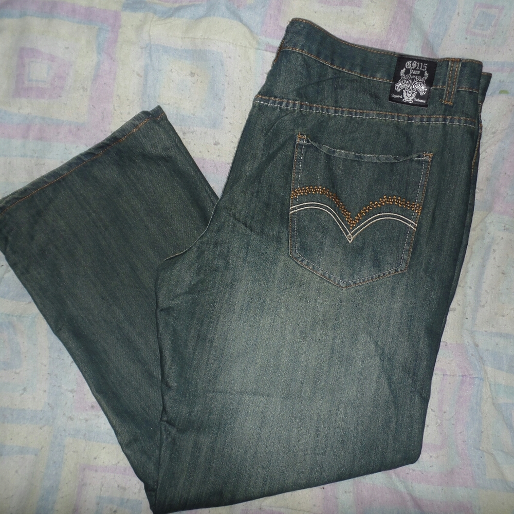 GS115 Vintage Jeans Men's Sz 48x33 Light Wash